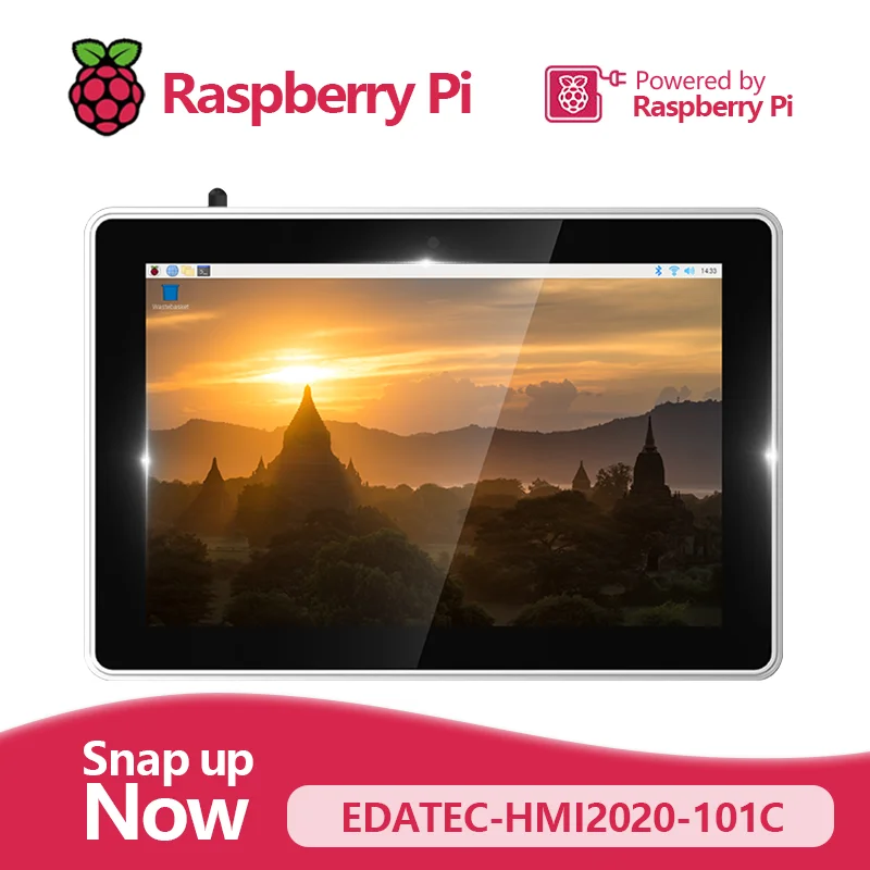 

Broadcom BCM2711 ED-HMI2020-101C, 10.1 inch Industrial Panel PC Based on Raspberry Pi CM4, multi-point capacitive touch screen