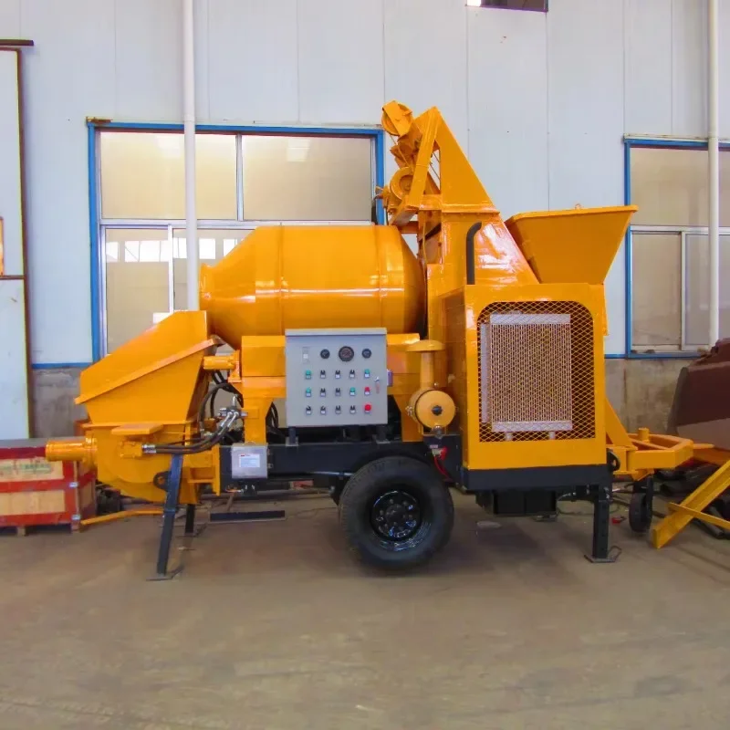 Concrete Mixer and Pump Diesel Engine/Building Construction Concrete Mixer with Pump Machine