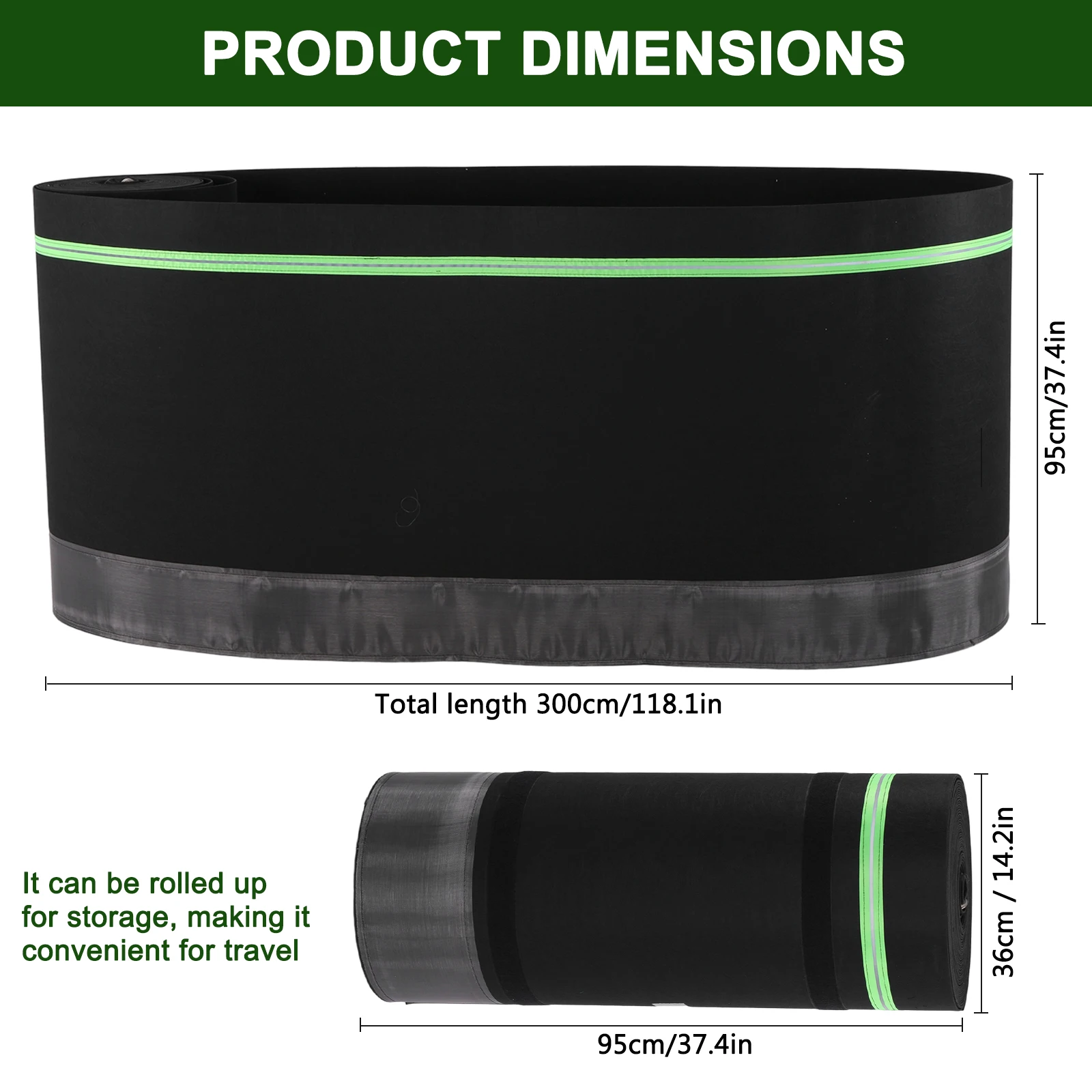 

RV Skirting Easy Installation Thick Mobile House Skirting Waterproof 39.37ft Heightx85.3ft Length for Gardens Outdoor Use