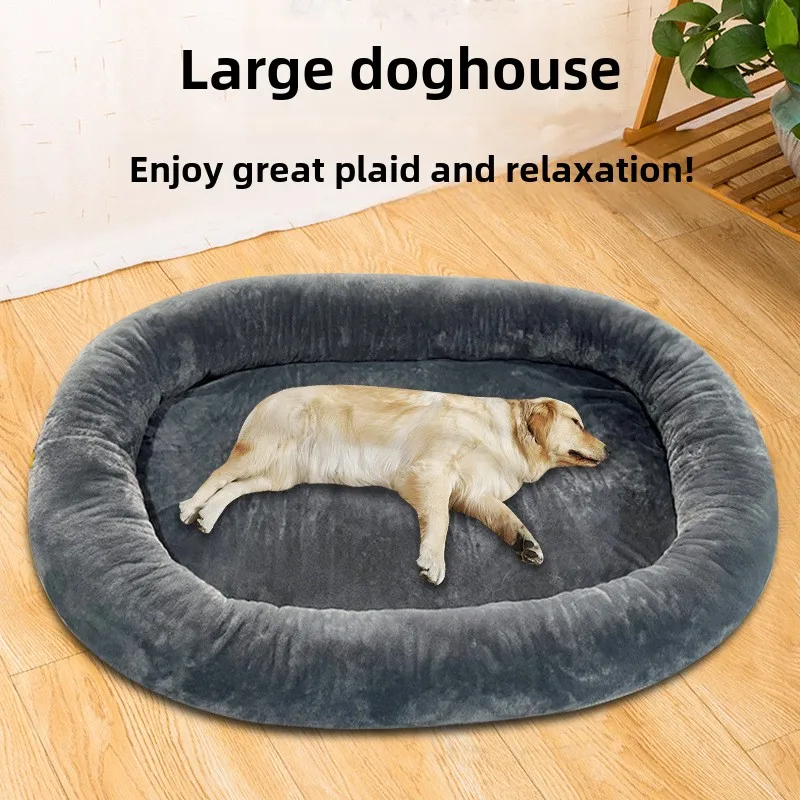 Dog bed for humans Short plush for large people, dog bed Adult kennel Removable pet nest