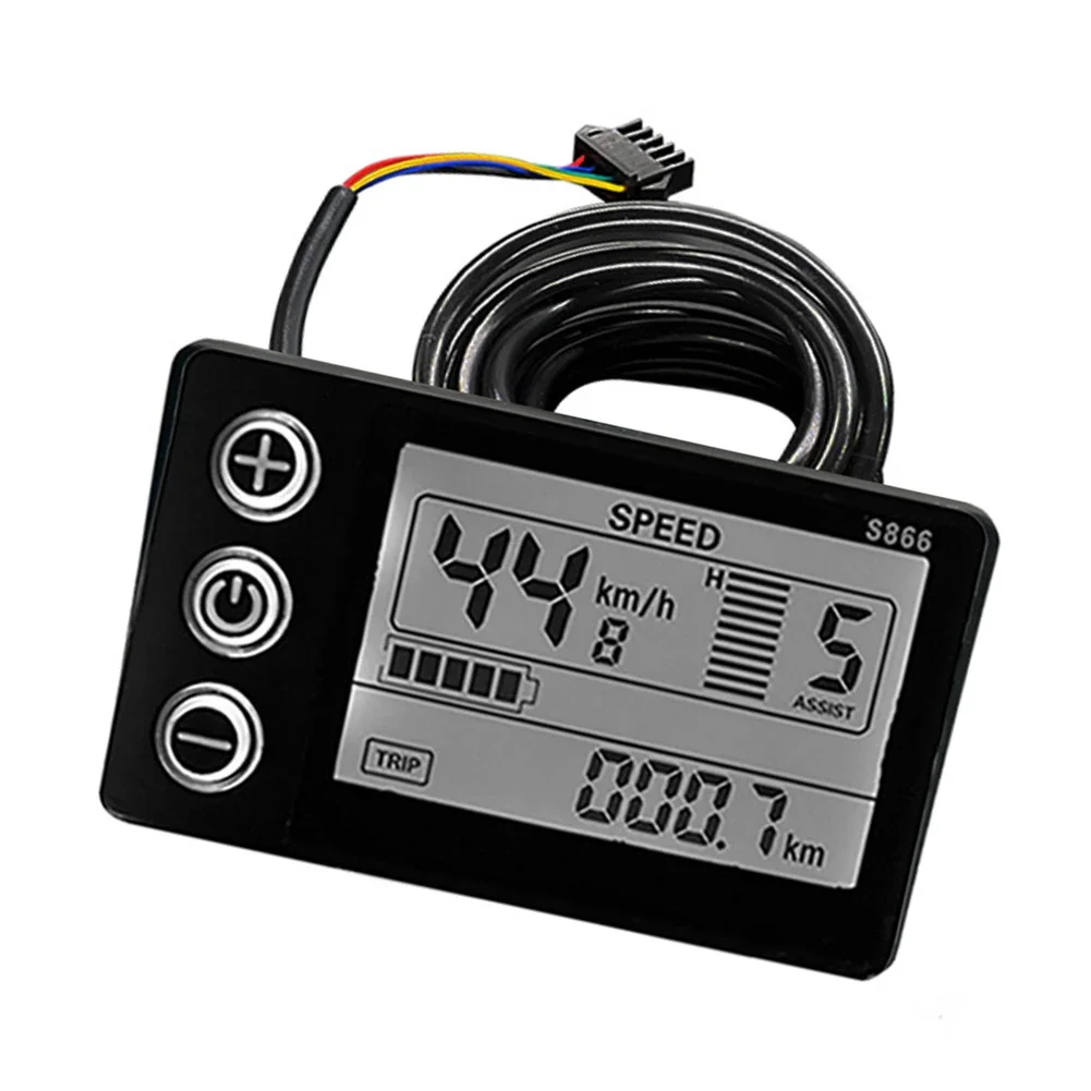

243648V For Electric Bike LCD S866 SM Display Advanced Bike Computer for For Electric Bikes and Cycling Enthusiasts
