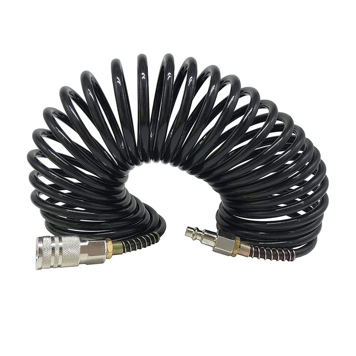Adaptador pneumático 1/4npt, acoplador rápido, bobina de inflar, mangueira de ar, compressor, pressão de ar, conector rápido, 5mm x 8mm x 7.5m