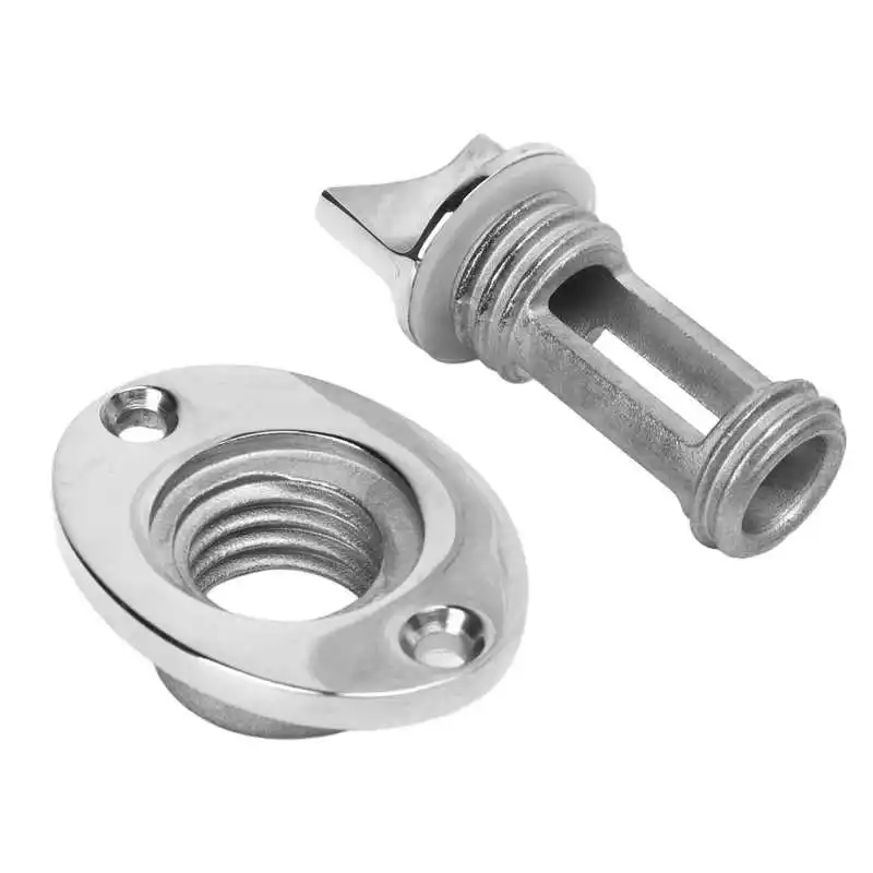 Marine Drain Plug 1in Stainless Steel Screw Type Boat Drain Valve with O  Washer for Replacement Boat Accessories