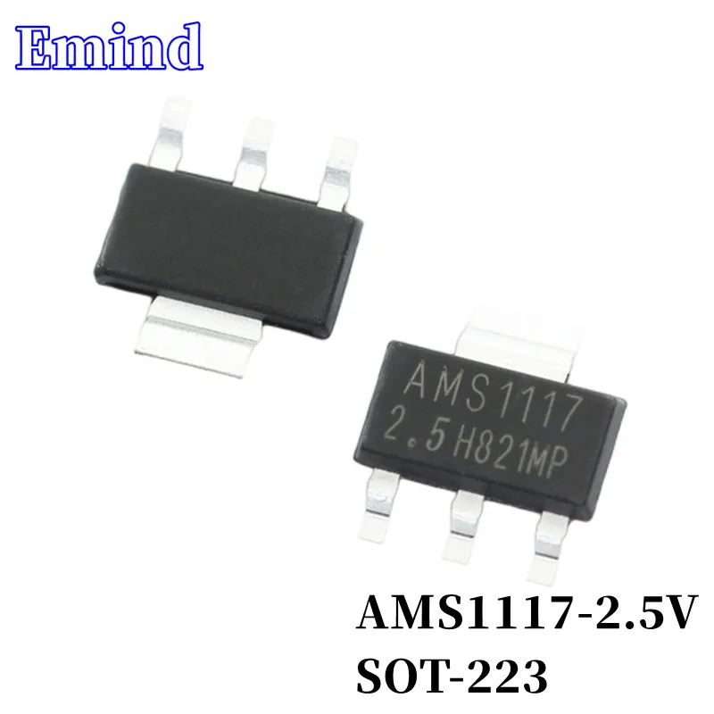 10/30/50Pcs AMS1117-2.5V 1117-2.5 SOT-223 LDO 3-terminal Regulator IC SMD Low Dropout Regulator