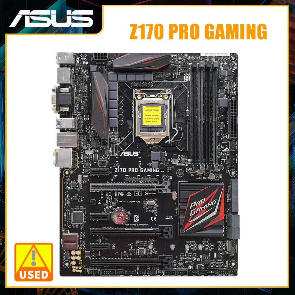 ASUS Z170 PRO GAMING Motherborad Support 6600K 6700K 7350K 7600K 7700K CPU DDR4 3400MHz LGA1151 HDMI M.2 NVME ATX Mainboard