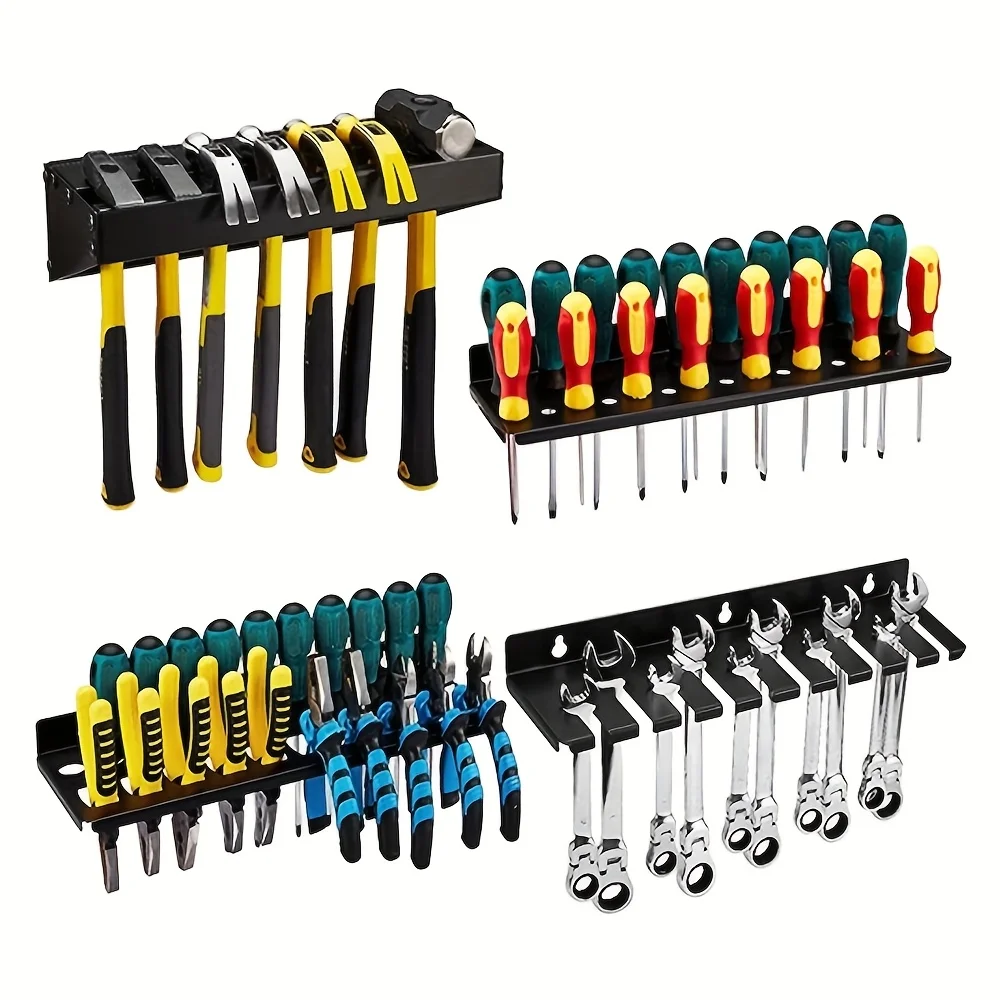 Organizador de herramientas, soporte para destornillador, soporte para alicates, estante para martillos, soporte para llaves, estante para herramientas para taller, ferretería, tienda, garaje