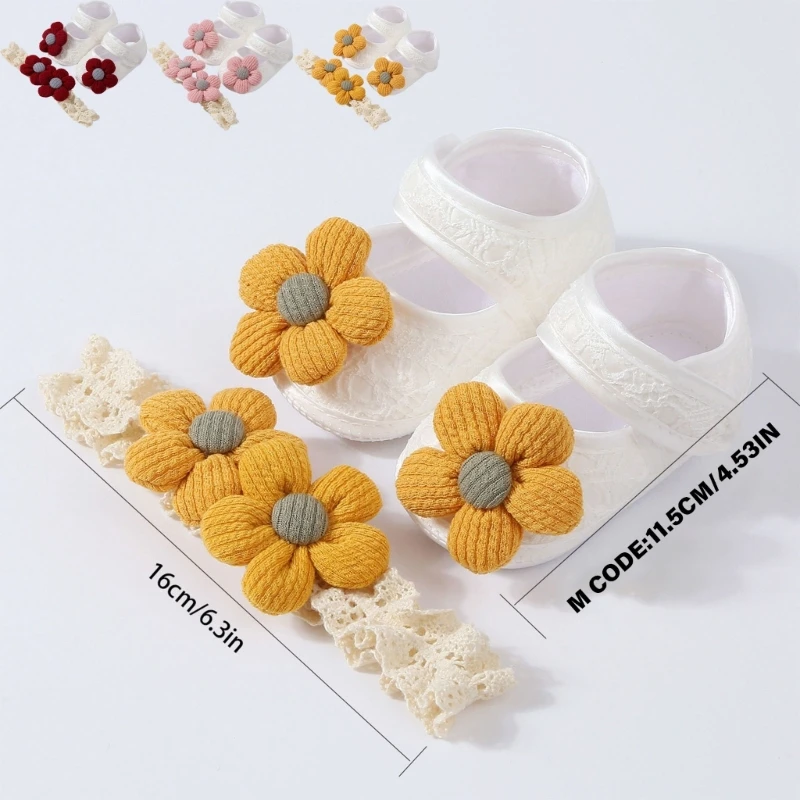 Learning to Walk Shoes Nonslip Floor Shoes Headwear Accessories for Baby Girls Drop shipping