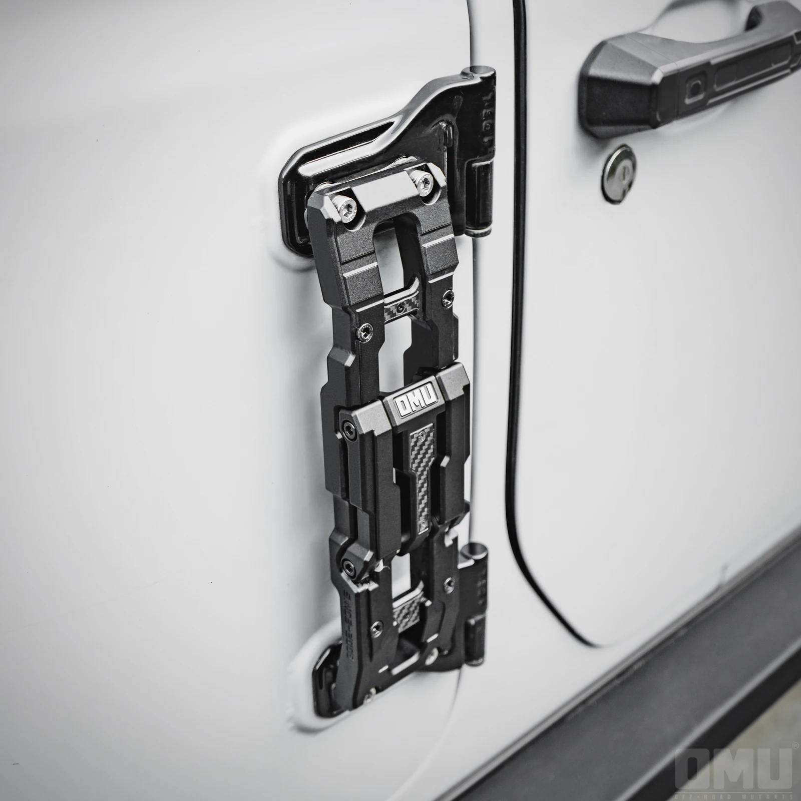 Black Aluminum Magnesium Alloy Door Hinge Steps Folding Door Pedal For Jeep Wrangler JK JL Gladiator JT 2007-2024 OMU002 — zdjęcie 6