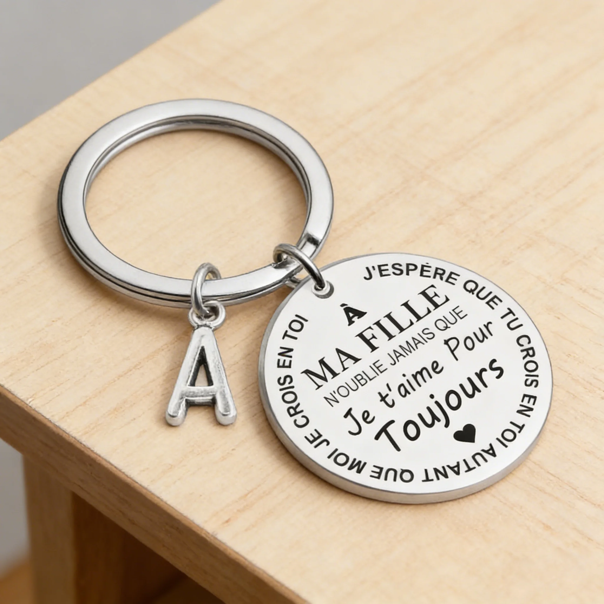 French To My Son Gifts From Mom Inspirational Keychain Birthday Christmas Stocking Stuffer Gifts for Teen Boy From Mother