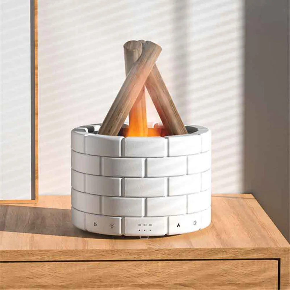 

Mini Campfire Aroma Diffuser 250ml Humidifier With Timed Fragrance Release ABS Humidifier Home Fragrance Products Home Decor