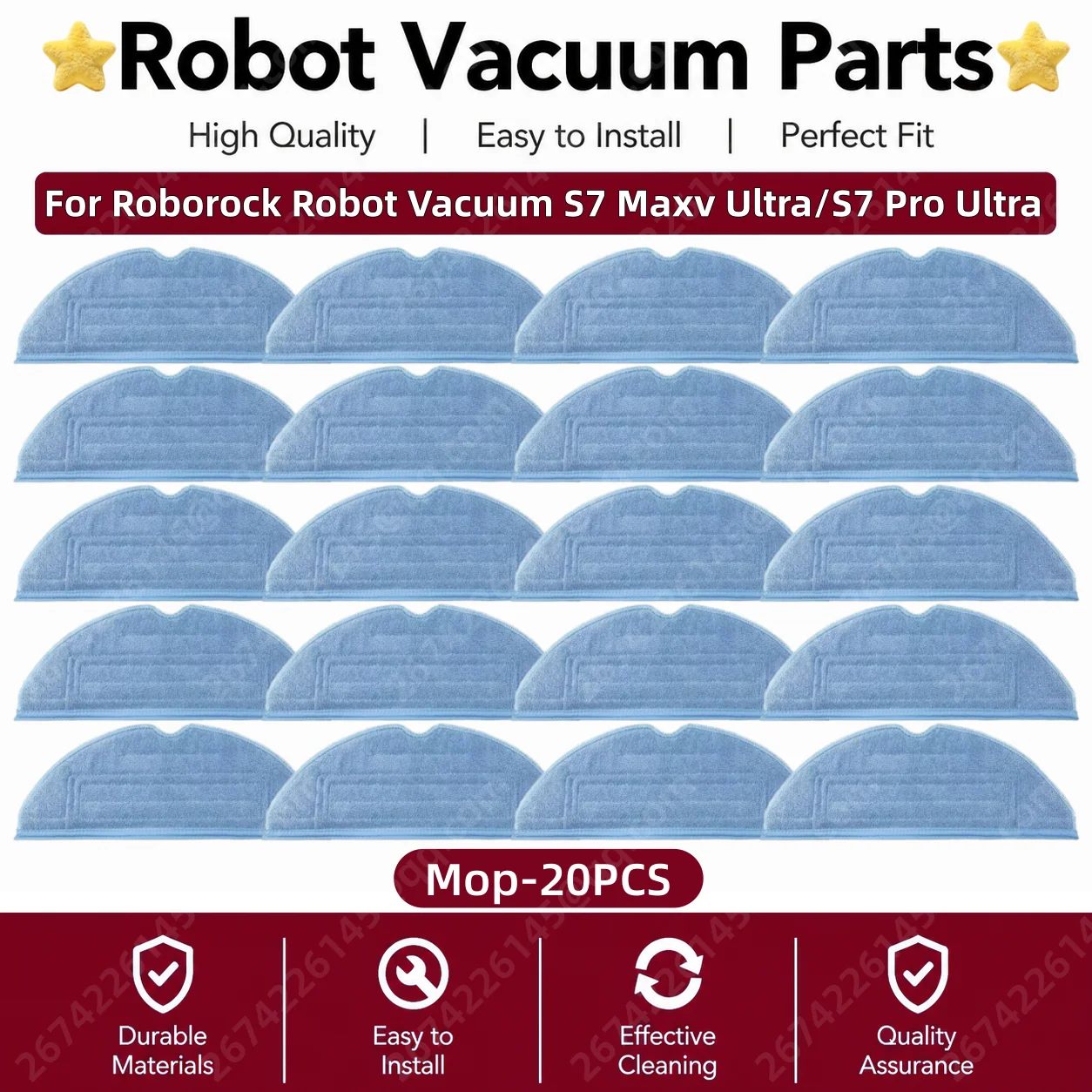 Main Side Brush Mop Hepa Filter Dust Bag Cleaning Rolling Brush For Roborock S7 Maxv Ultra/S7 Pro Ultra Robot Vacuum Accessories