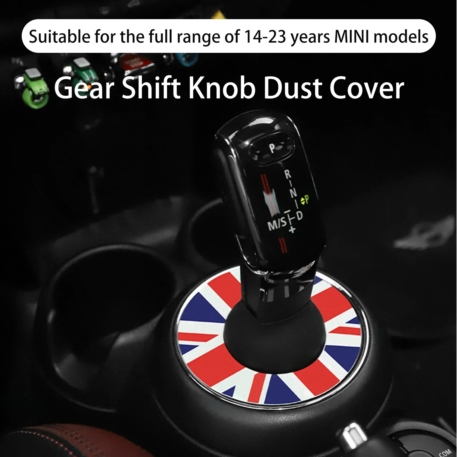 

For MINI Cooper F56 F54 F55 F57 F60 ABS leather Car Central Control Shift Gear Knob Lever Dust Cover Shell Interior Accessories