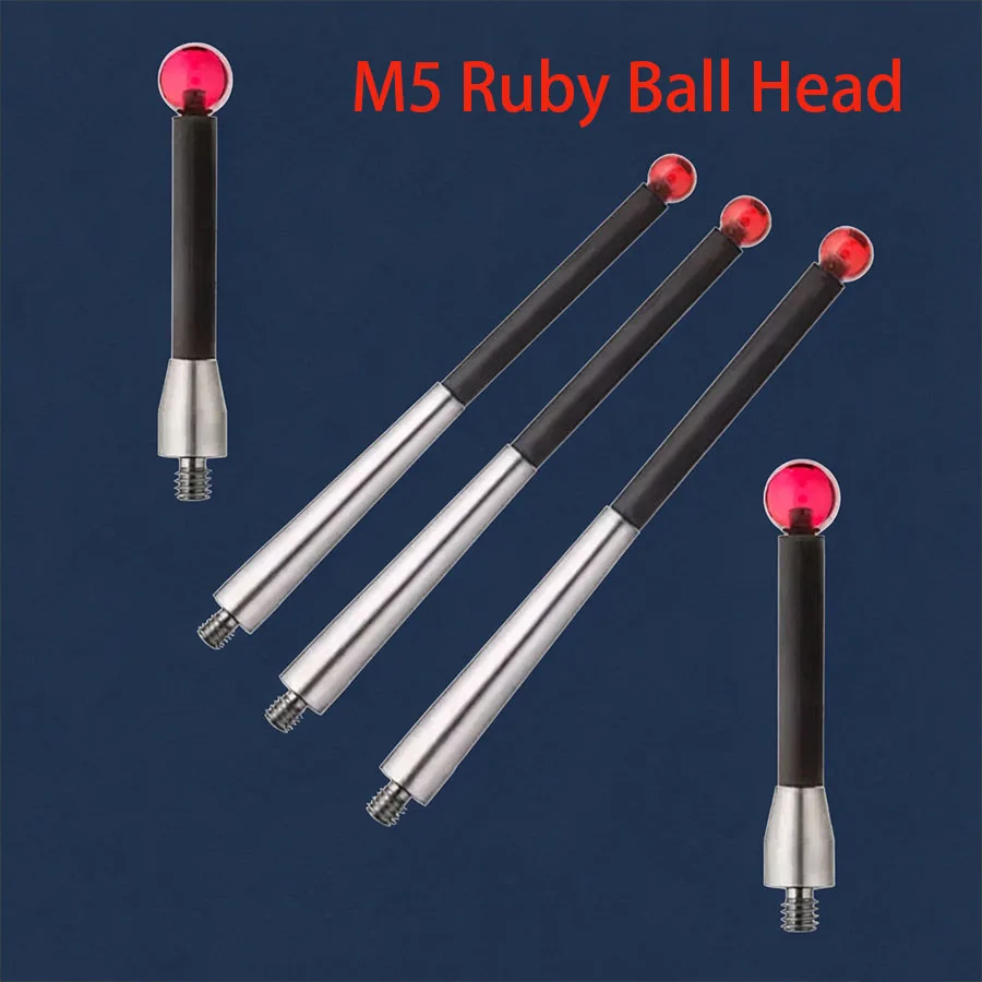 M5 three-dimensional probe, three coordinate measuring needle, carbon fiber measuring rod, ruby ball head