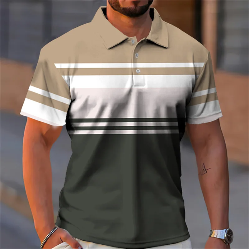 

Minimalist Business Casual Men's Polo Shirt Fashionable Summer Street Comfortable and Breathable Polo Collar Short sleeved Top