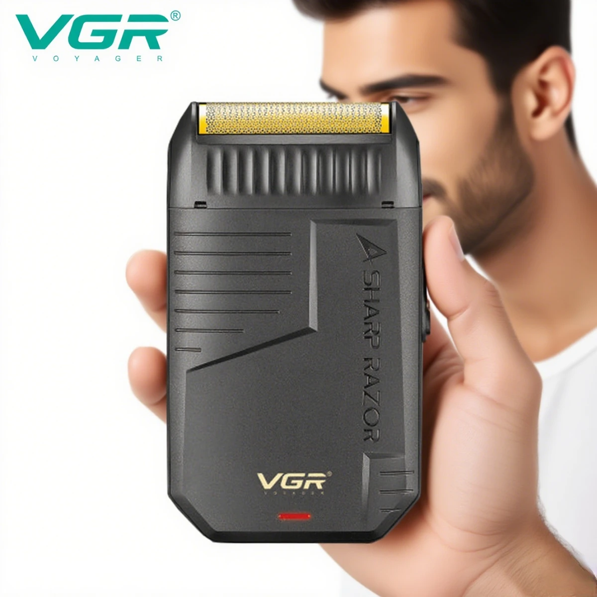 VGR Razor Professional Razor Electric Shaver Portable Beard Trimmer Finishing Shaving Machine Razor Mini Shaver for Men V-375