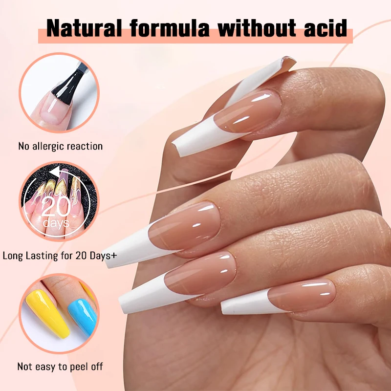 5 pezzi disidratatore naturale per la preparazione delle unghie e Set di Primer senza acidi per unghie con Base Coat e Top Coat Soak Off Gel Nail Art Top Coat Gel