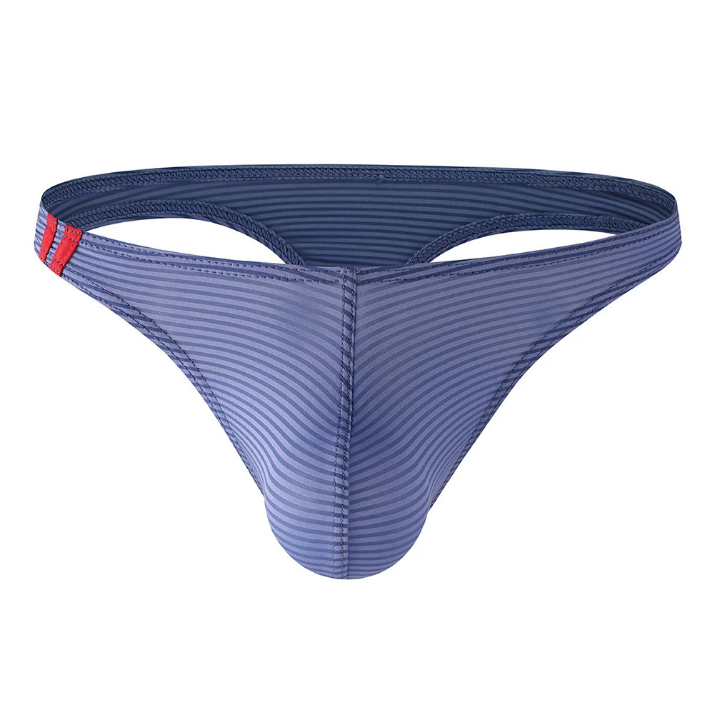 

Sexy Mens Stripes Transparent Briefs Low Rise Pouch Stretch Breathable Underpants Men Underwear Men's Triangular Panties Classic