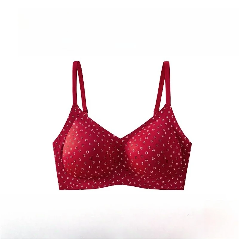 Sujetador Rojo de la Suerte para Mujer, Año del Caballo 2026, Push-Up, Soporte para Toda Temporada, Suave y Cómodo, Lencería de Novia, Tallas M-2XL