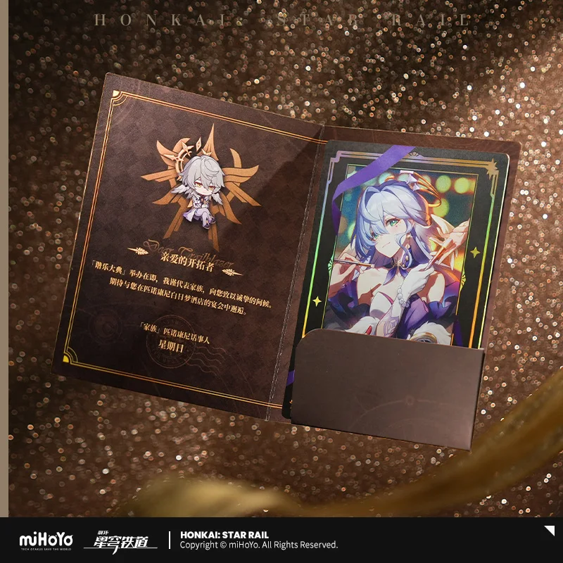 Presale Game Honkai: Star Rail Official Merchandise A Letter of Invitation From Penacony Card Cover Gallagher Aventurine Robin