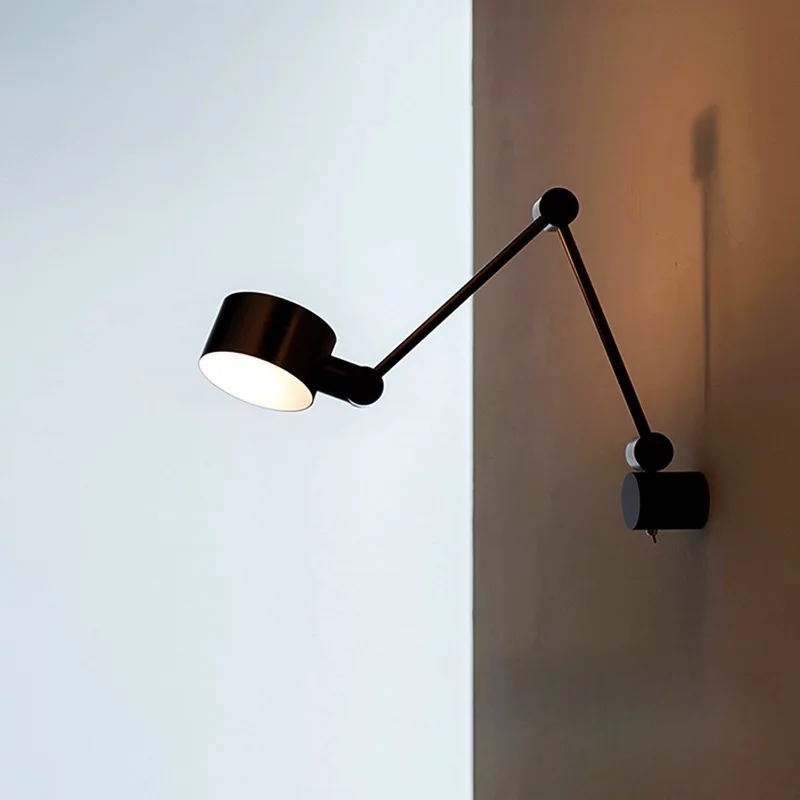 Bauhaus Retro Metal LED Wall Lamps Modern Minimalist Background Lights Living Room Bedroom Study