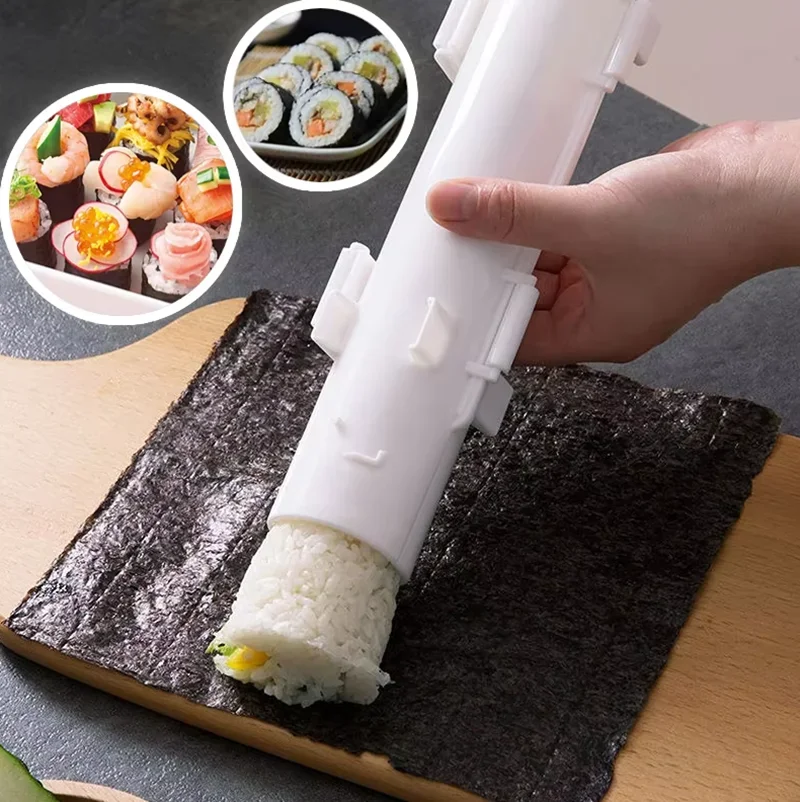 Máquina para hacer Sushi rápida, rodillo DIY, molde para arroz, carne, verduras, molde rodante, dispositivo para hacer Sushi, máquina Bento, utensilios de cocina