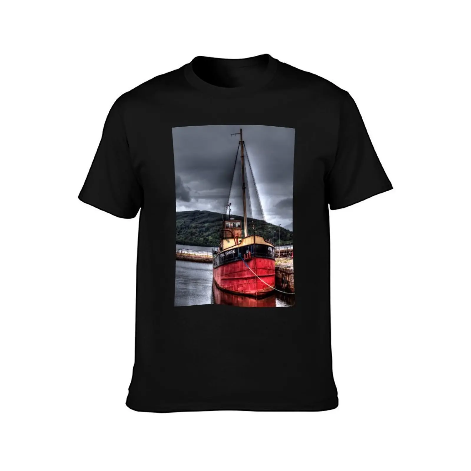 Vital Spark - The Clyde Puffer T-Shirt, Summer Casual Cotton Tee, Oversized Streetwear Tops, Vintage Graphic Print, 100% Cotton