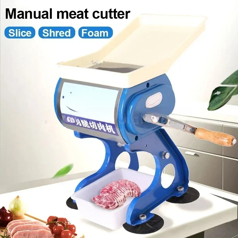 

Excellent Top Quality Manual Meat Slicer Commercial Cutter Multifunction Vegetable Potato Garlic Shred Cutting Meat Grinder Stai