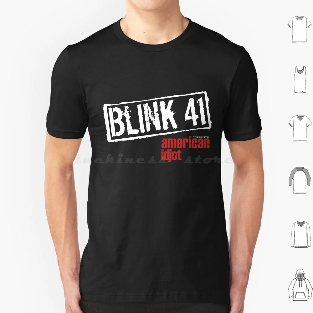 Blink 41 Band Print T Shirt 6xl Cotton Cool Tee Sum 41 Blink 182 Pop Punk Band Music Guitar Joke American Satire Electric Parody