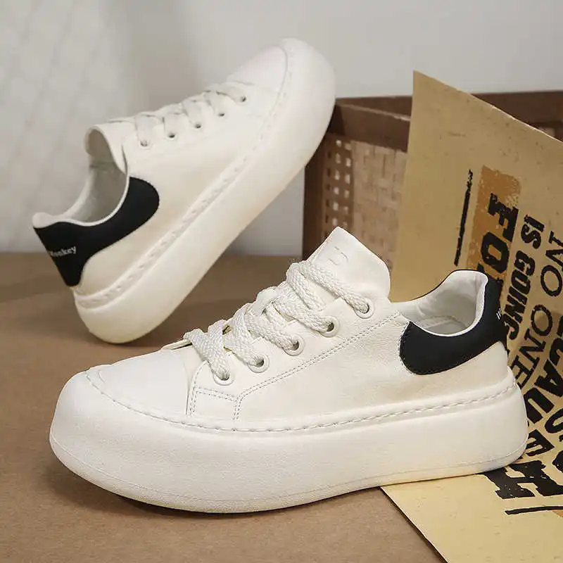 Round Nose Massive Men's Brown Shoes Walking Skates For Sneakers Tennis On Offer Sports Special Wide Trends Famous