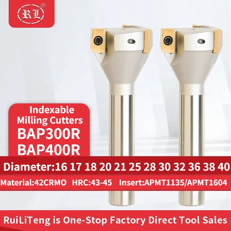 

RuiLiTeng Сменная фрезаBAP300R BAP400R Пластина APMT1135 APMT1604 Твердосплавная пластина с ЧПУ Прямоугольное плечо