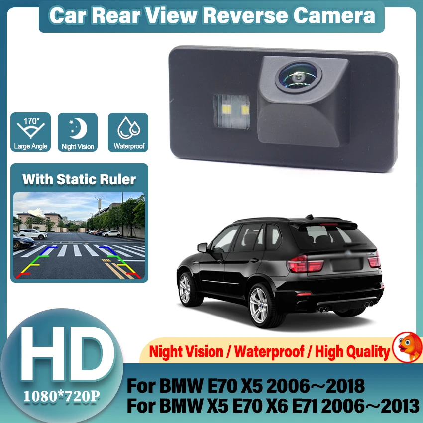 HD Rear Camera For BMW E70 X5 2006~2018 X5 E70 X6 E71 2006~2013 CCD Night Vision Waterproof Backup Parking Reversing Camera