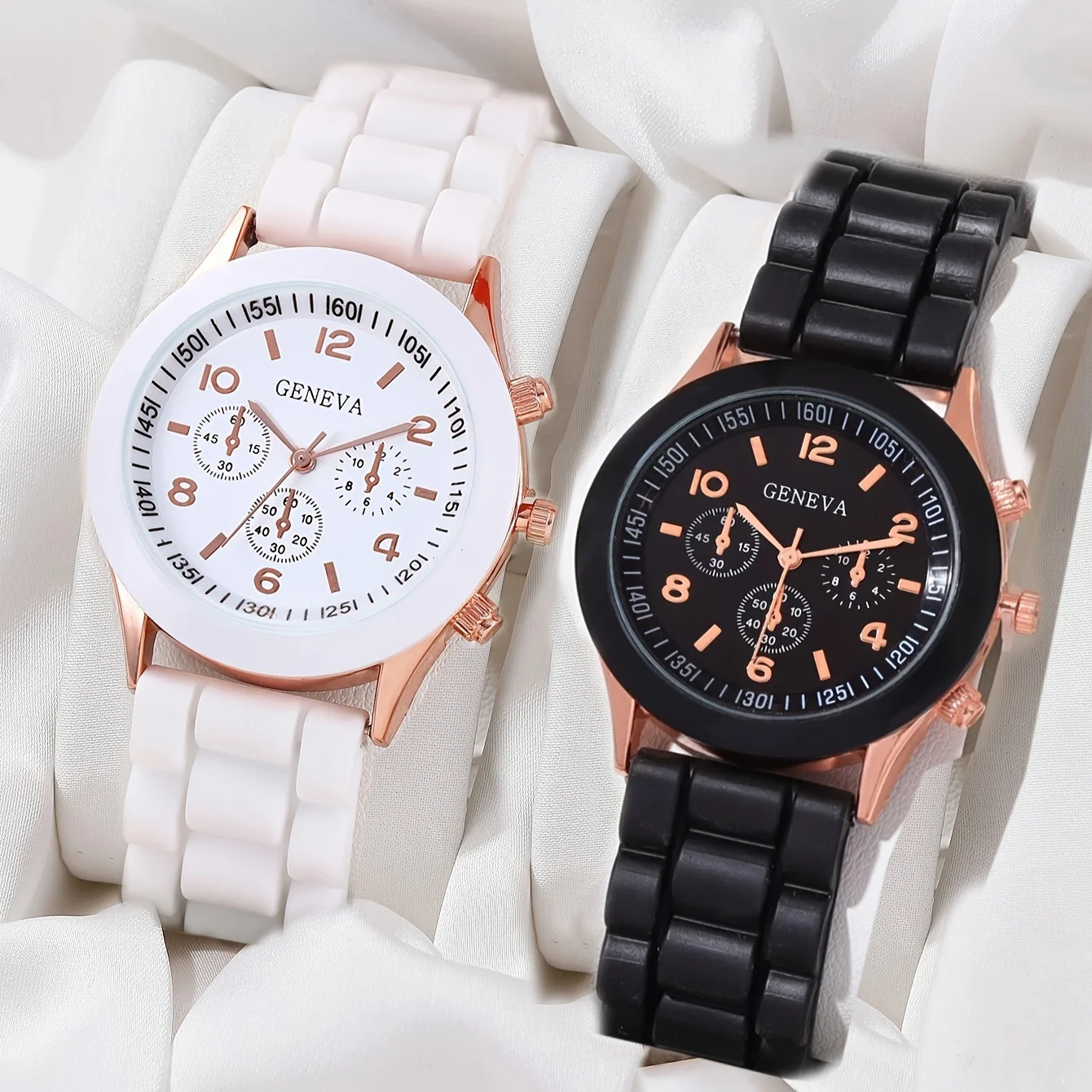 4pcs Fashionable, Minimalist, and Versatile Men AND WOMEN\'S Couple Watch Pairing with Love Bead Bracelet Set