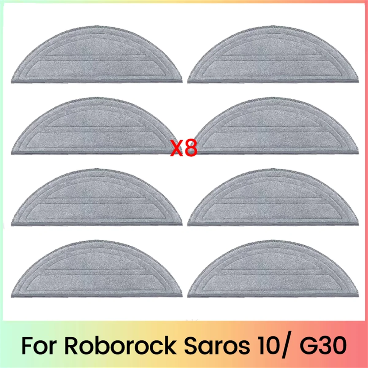 

Розничная торговля! Замена подушечек для швабры для робота-пылесоса Roborock Saros 10/G30, многоразовая моющаяся ткань для мытья полов, аксессуары, 8 шт.