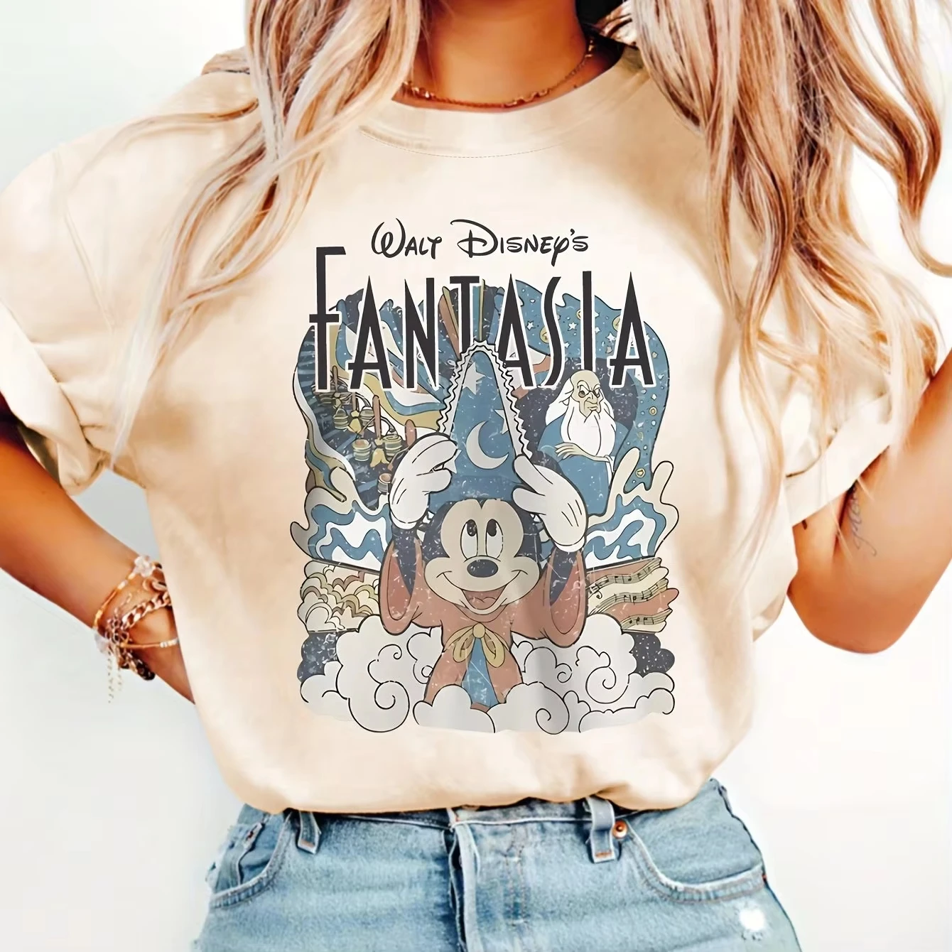 

Женская одежда с Микки Маусом, футболка из 100% хлопка Y2K, мужская футболка Four Seasons с рисунком аниме, модная милая повседневная женская рубашка большого размера