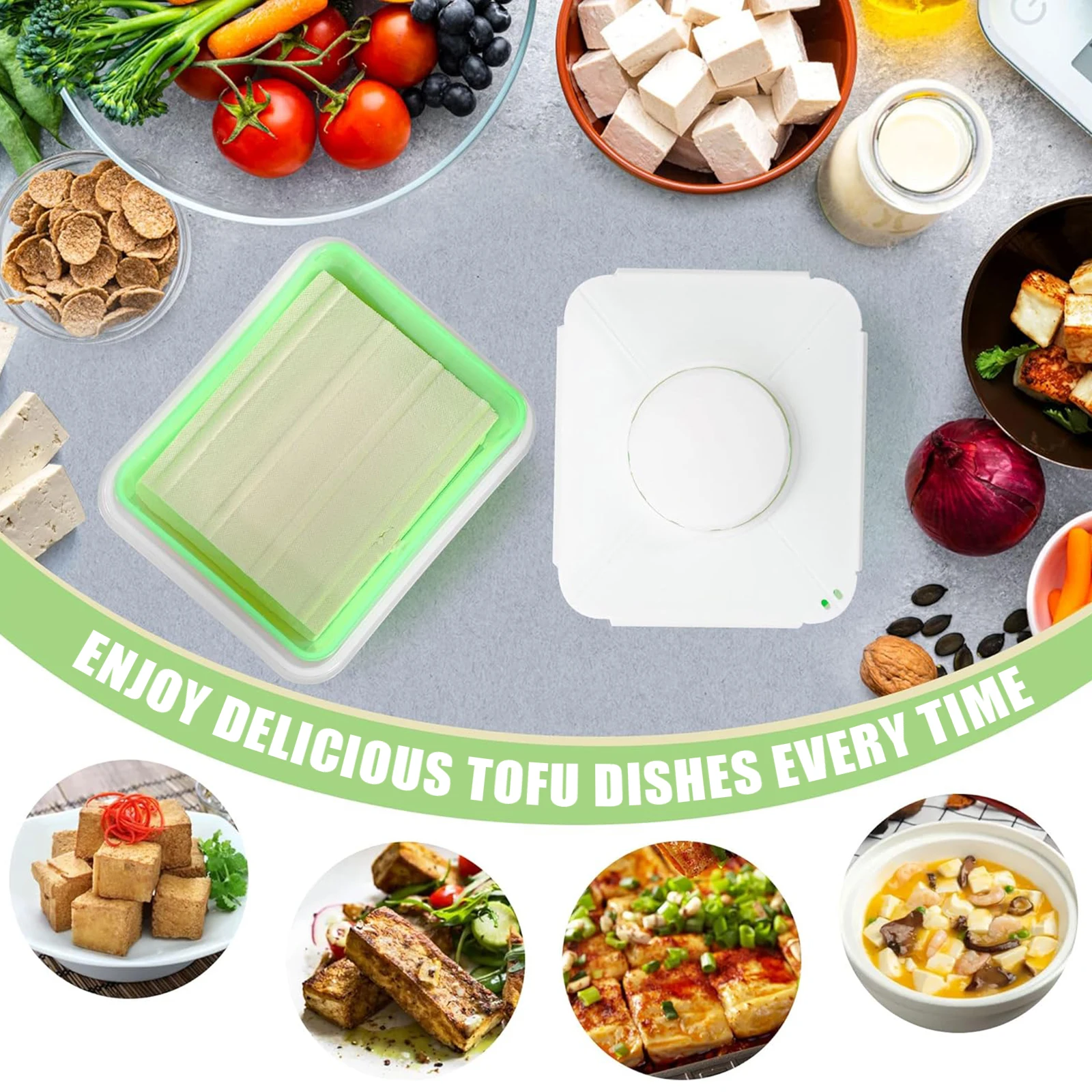 Pressing Tool Water Remover Press Box for Kitchen Use BPA Free PP Stainless Steel Spring Firm Cheese Maker Durable