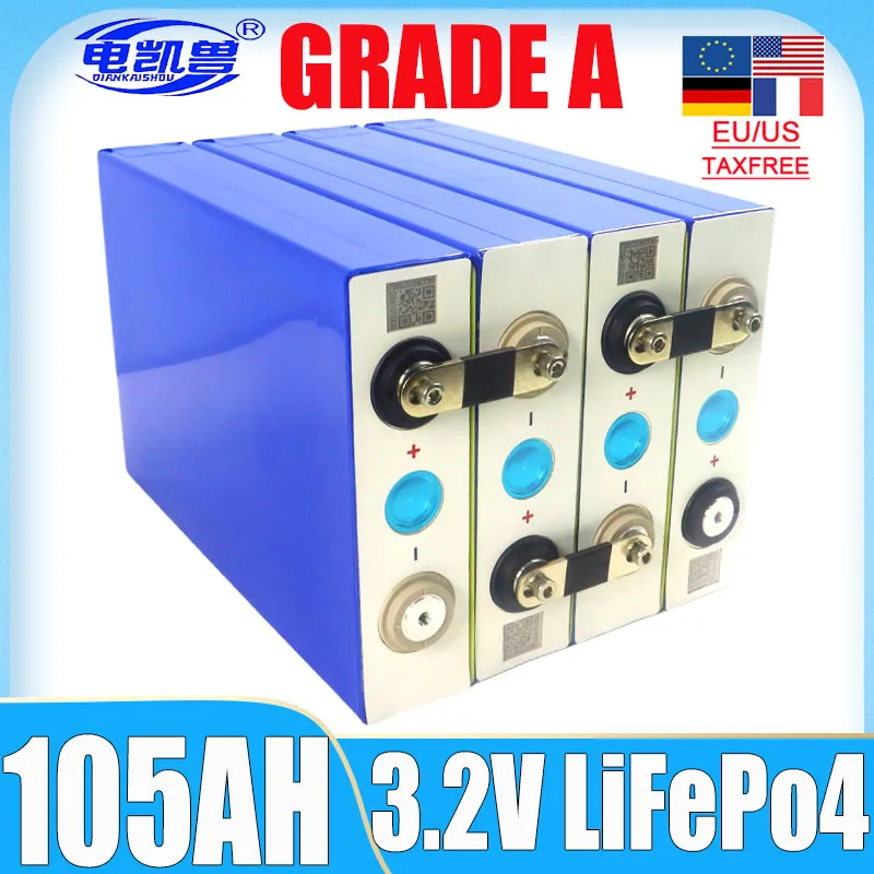 3,2 V Lifepo4 Batterie 105ah Diy12V 24V 48V Camping Auto Lithium Eisen Phosphat Batterie Golf wagen wiederauf ladbare Batterie