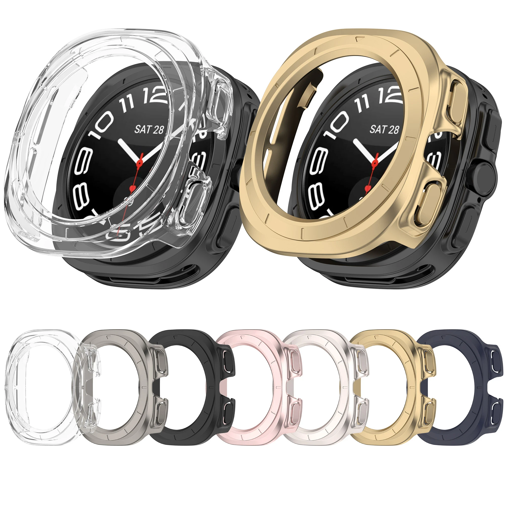 Watch Cover for Samsung Watch Ultra 47mm Protective Bumper Shell for Watch Ultra 47mm Smartwatch Accessories