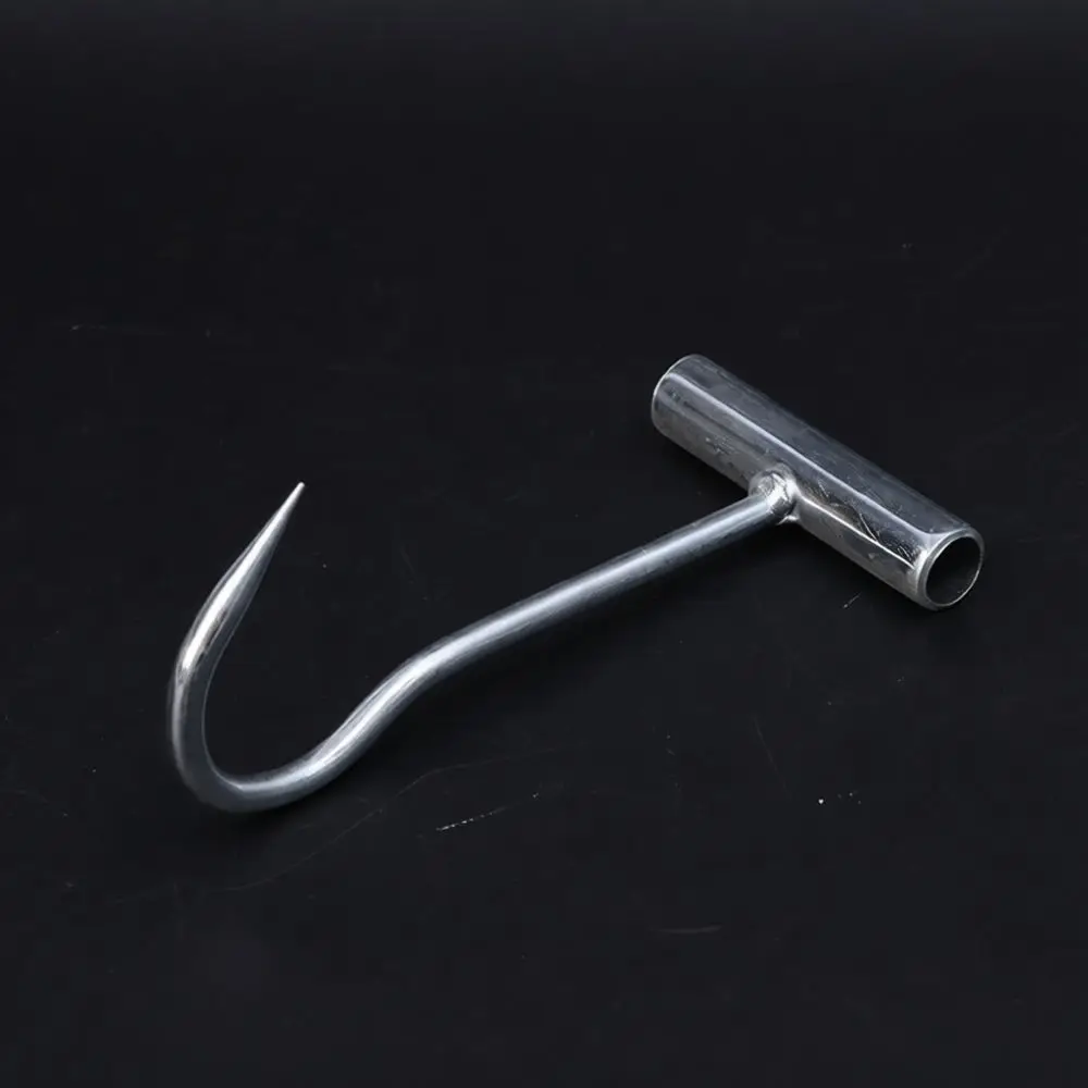 Strong T Shaped Hook Stainless Steel Handle Manual Meat Lifter For Professional Butchery Processing Machinery Tool Set