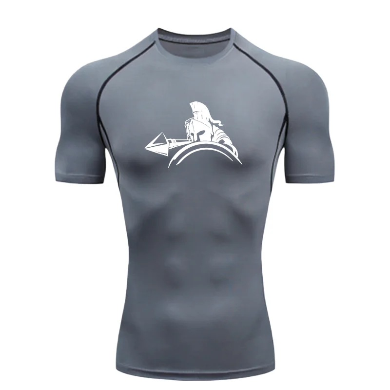 Spartan Warrior 2026 Men's Sports T-shirt Training Fitness Compression Quick Dry Short Sleeve T-Shirt Rashgard Tops