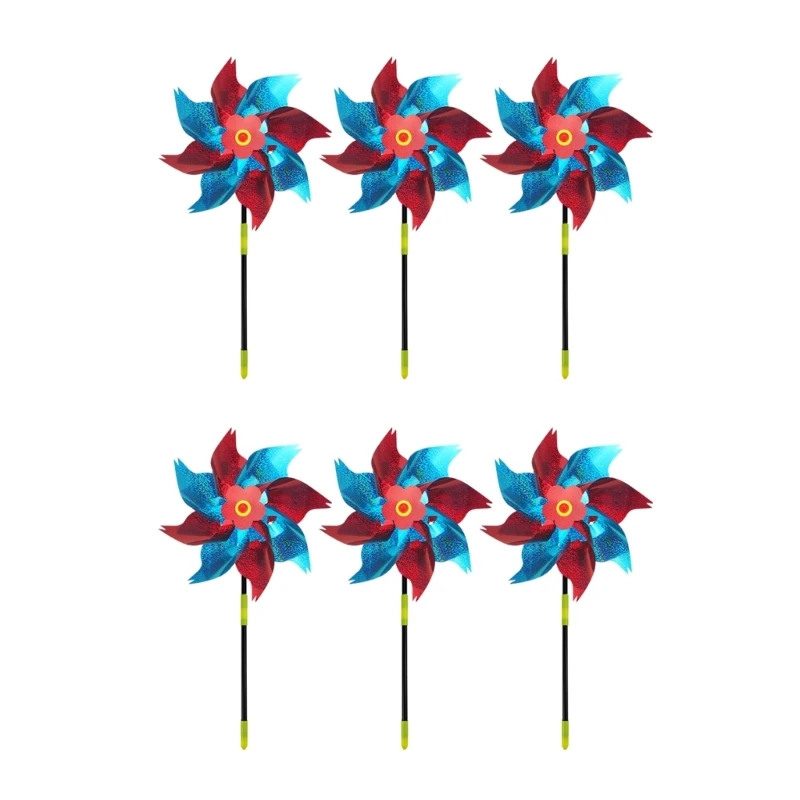 

H7EA 6pcs Bird Repellents Windmills Multifunction Garden Yard Decoration Accessory for Garden Yard Party Background