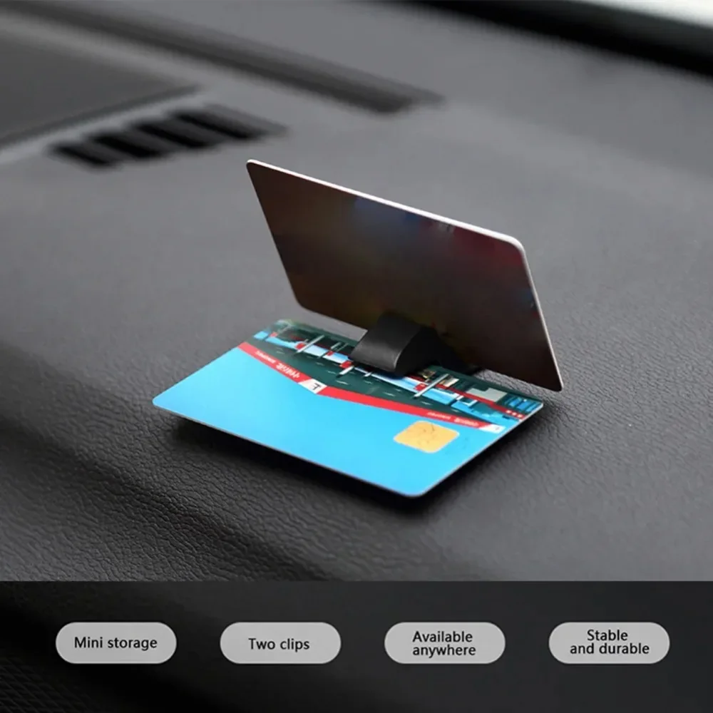 Multifunctional Car Card Clamp Parking Card Fixed Holder Clip Auto Accessories Temporary Parking Card Ticket Holder Car Interior