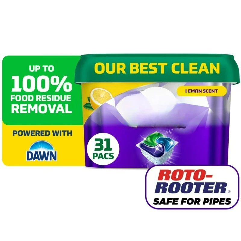 

Plus Dishwasher Pods, Lemon, 31 Count