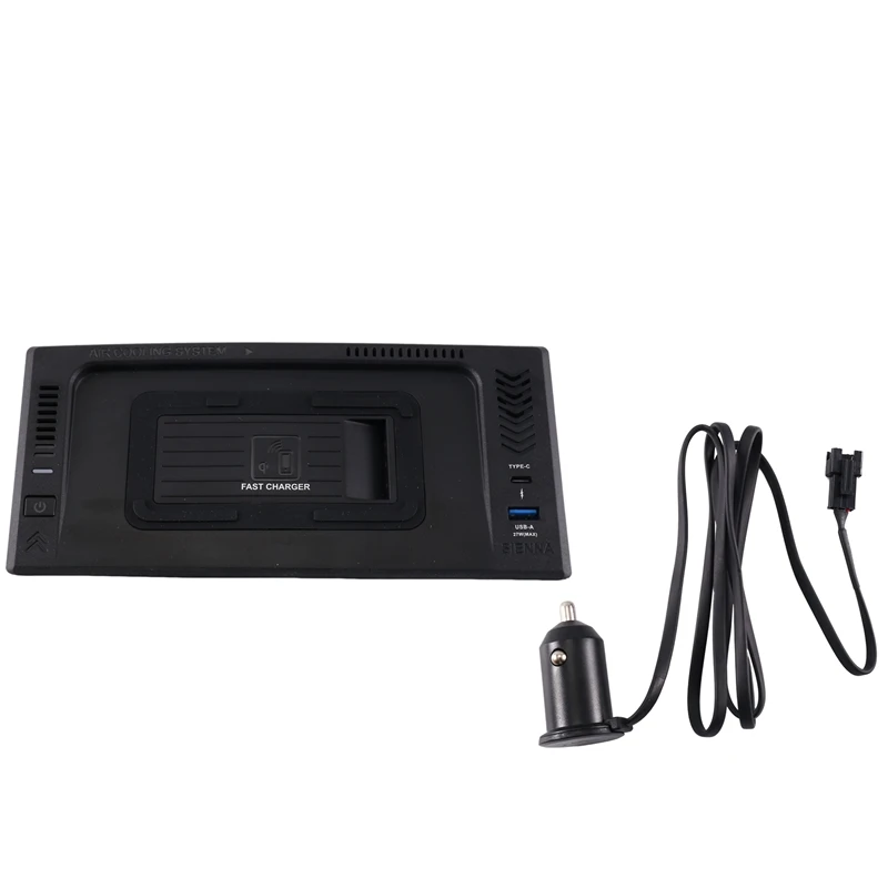 15W Car for Qi Wireless Charger for Toyota Sienna 2022 2023 Accessories Phone Fast Charger Plate Holder