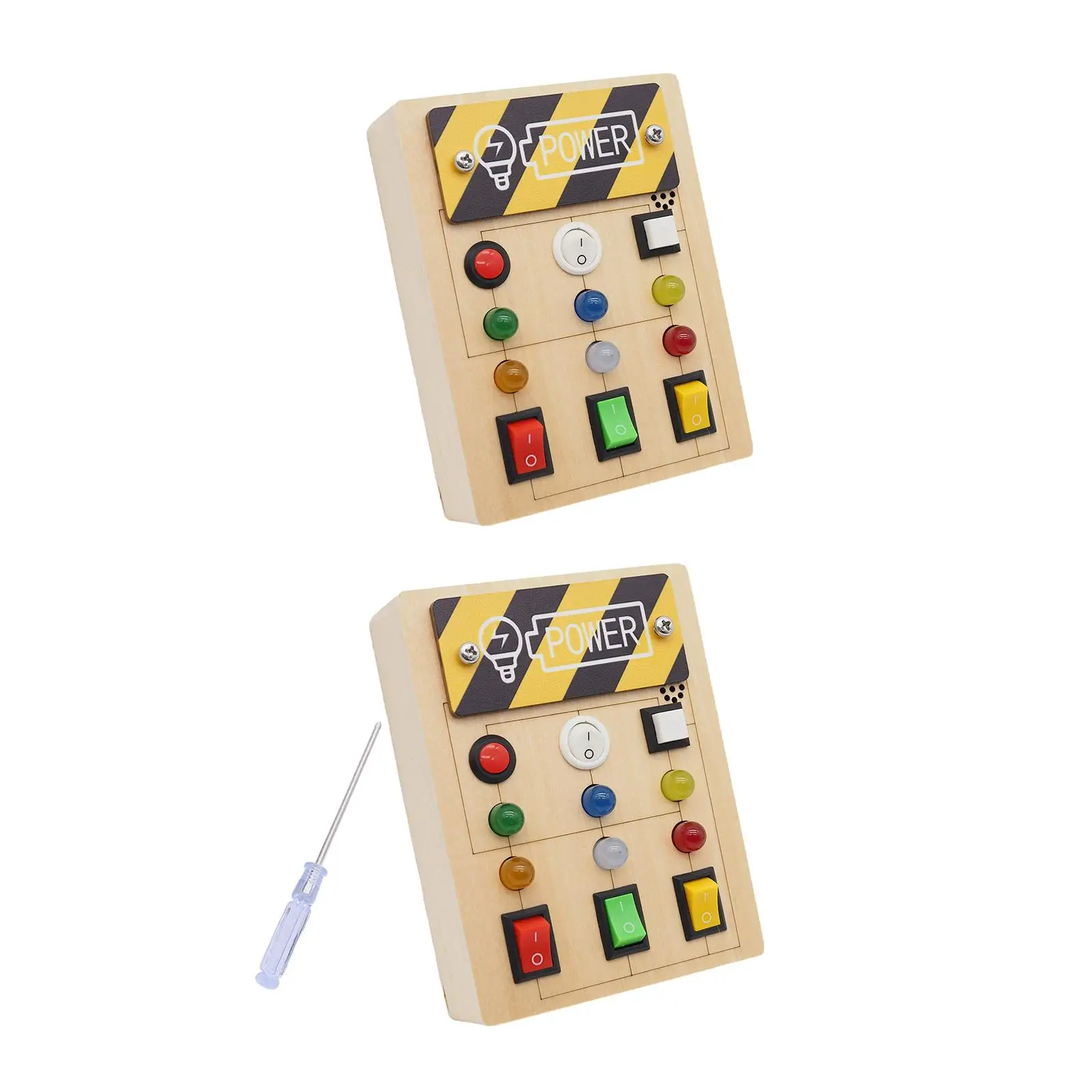 Busy Board Learning Game Finger Training with Light Switch Sensory Learning Toy for Activities Centers Preschool Children Kids