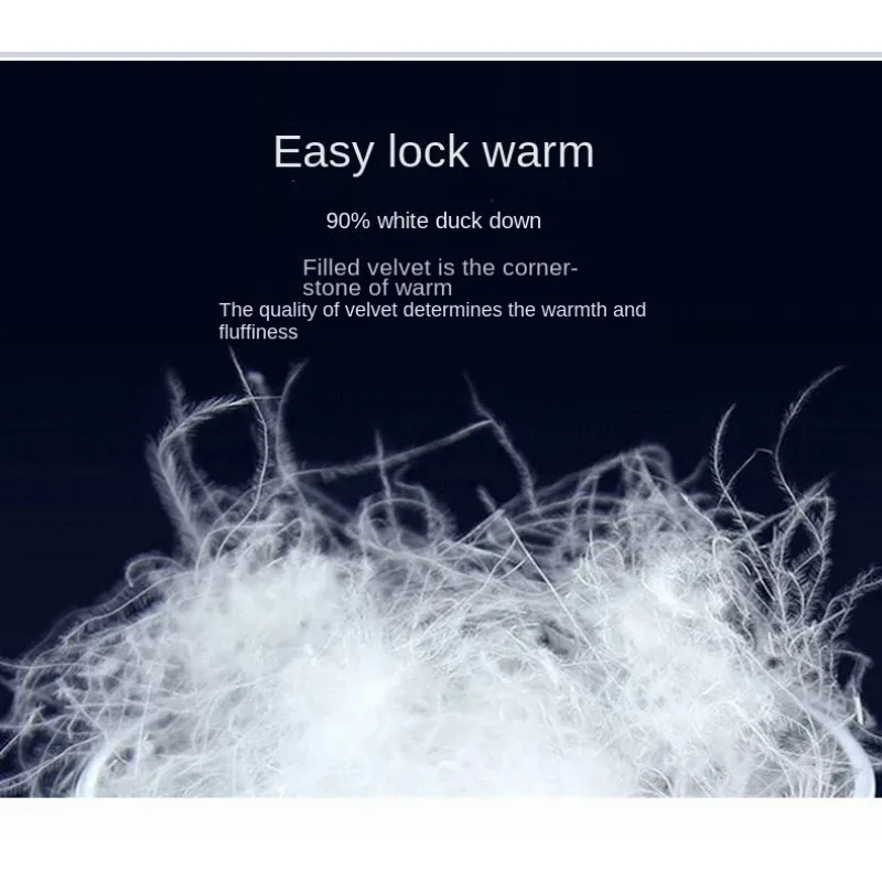 Brand Winter Down Jacket Men's Business Long Thick White Duck Down Warm Coat Men Fashion Snow Cold-proof Detachable Hooded Parka