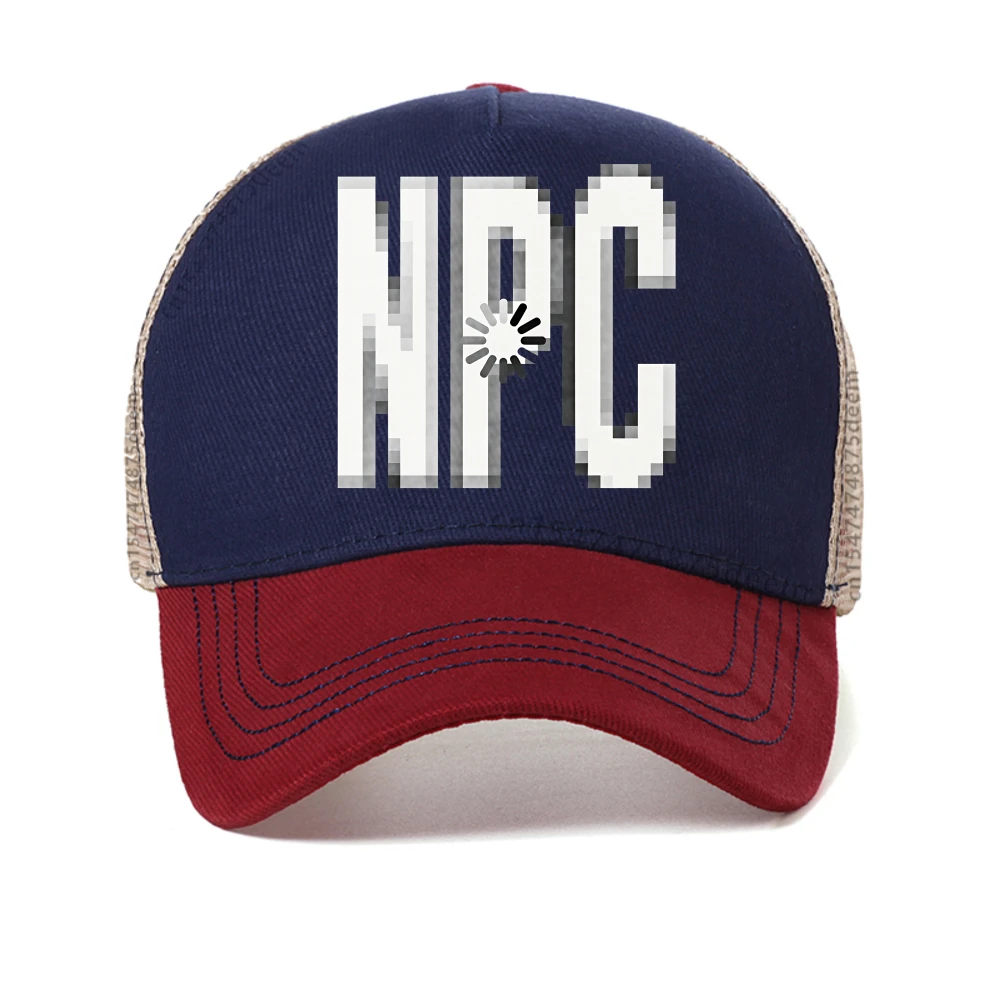 

Summer fashion creative print letter NPC baseball cap casual men's breathable Snapback Caps casual outdoor mesh trucker hats