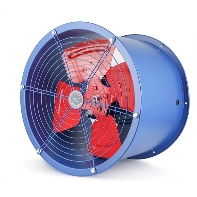 

Axial flow fan 220V post-type duct fan low noise high power industrial strong exhaust 380V
