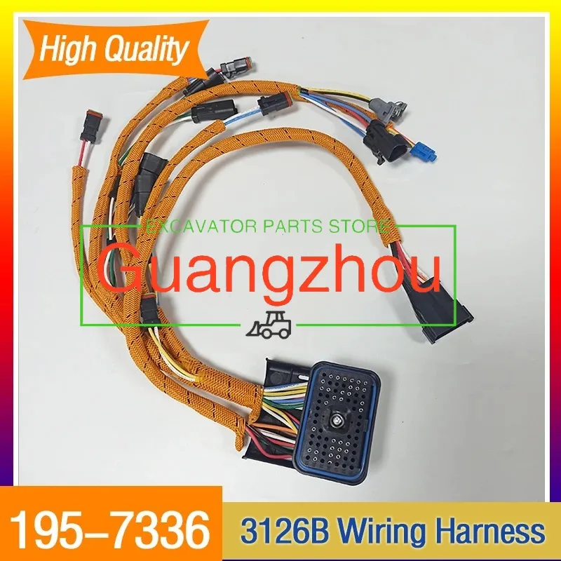 

195 7336 Connectors Excavator Accessories for CAT322C 325C 3126B Engine Wiring Harness 1957336 195-7336 Cable Higher Quality New
