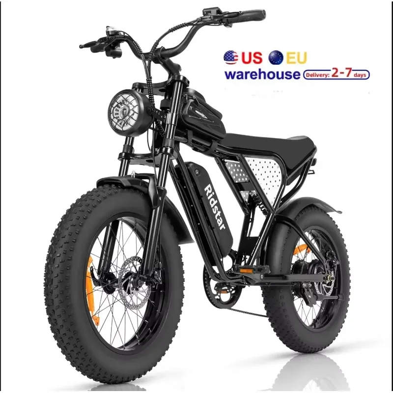 

48V 1000W Electric Mountain Bike for Adults with Lithium Battery Disc Brakes 7-Speed 15Ah