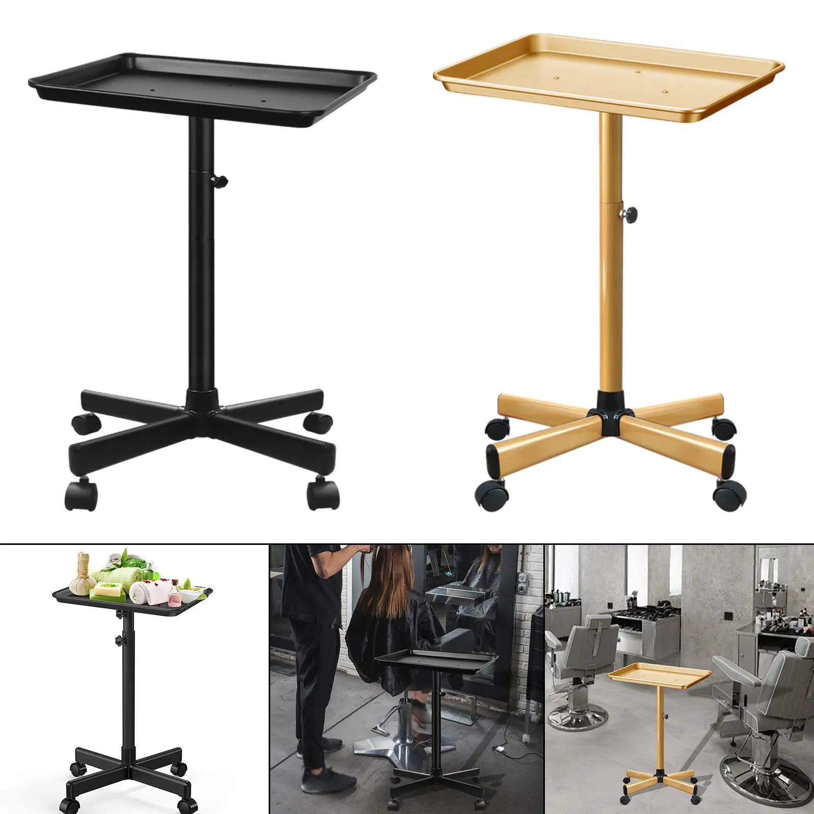 

Salon Rolling Tray Cart Hair Extension Tool Rolling Tray for Hairstylist SPA